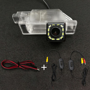 Безжична автомобилна CCD задна камера с рибешко око 4 8 12 Led Dynamic Night за Peugeot 2008 208 301 307 3008 406 407 408 508 607 806 807 RCZ