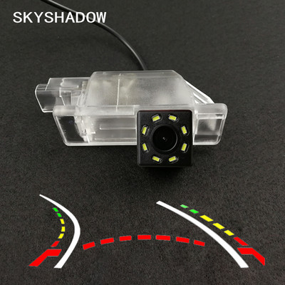 Безжична автомобилна CCD задна камера с рибешко око 4 8 12 Led Dynamic Night за Peugeot 2008 208 301 307 3008 406 407 408 508 607 806 807 RCZ