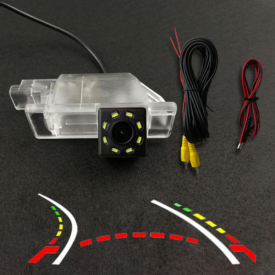 Juhtmeta auto CCD tagumine kaamera kalasilm 4 8 12 LED Dynamic Night For Peugeot 2008 208 301 307 3008 406 407 408 508 607 806 807 RCZ