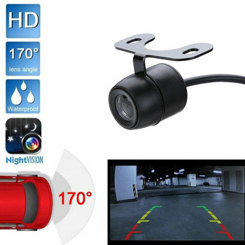 4 LED αδιάβροχη κάμερα αυτοκινήτου οπίσθιας όψης Νυχτερινή όραση με όπισθεν Οθόνη αυτοκινήτου στάθμευσης CCD αδιάβροχο βίντεο HD 170 μοιρών