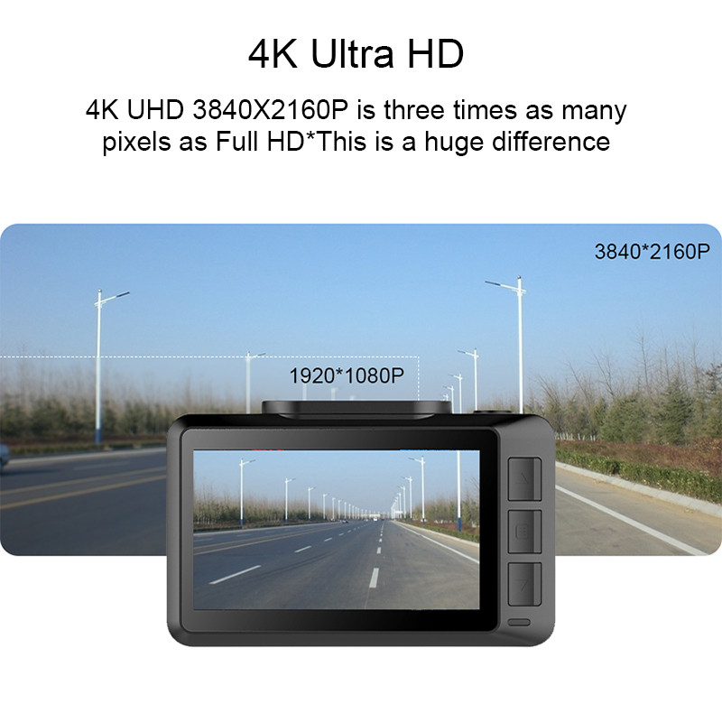 Anfilite HD 4K Car Dash Κάμερα WiFi Car DVR Sony Sensor 2160P Dashcam εγγραφής βίντεο Εγγραφή νυχτερινή έκδοση Οθόνη στάθμευσης