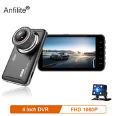 Anfilite 4.0" Κάμερα Dvr αυτοκινήτου Full HD 1080P Dash Cam Auto Registrator με διπλό φακό νυχτερινή όραση με κάμερα οπισθοπορείας εγγραφής βίντεο