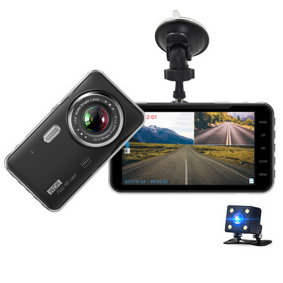 Anfilite 4.0" Κάμερα Dvr αυτοκινήτου Full HD 1080P Dash Cam Auto Registrator με διπλό φακό νυχτερινή όραση με κάμερα οπισθοπορείας εγγραφής βίντεο