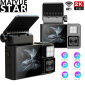 2K DVR auto Dual 1080P Dash Cam Novatek 96675 Video Recorder WIFI Registrar Cameră cu infraroșu cu viziune nocturnă Monitorizare parcare 24 de ore