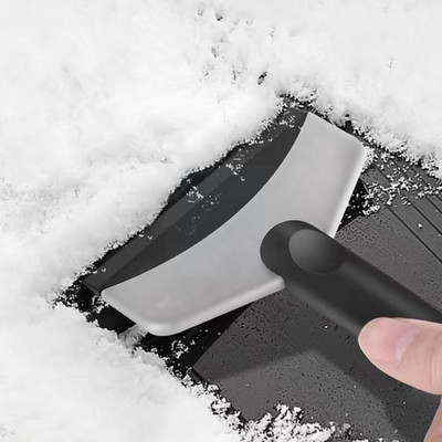 Преносими многофункционални инструменти за лопата за кола от неръждаема стомана Лед Скрепер за почистване на предното стъкло Отстраняване Стъргалка за скреж Зима Ca S6M4