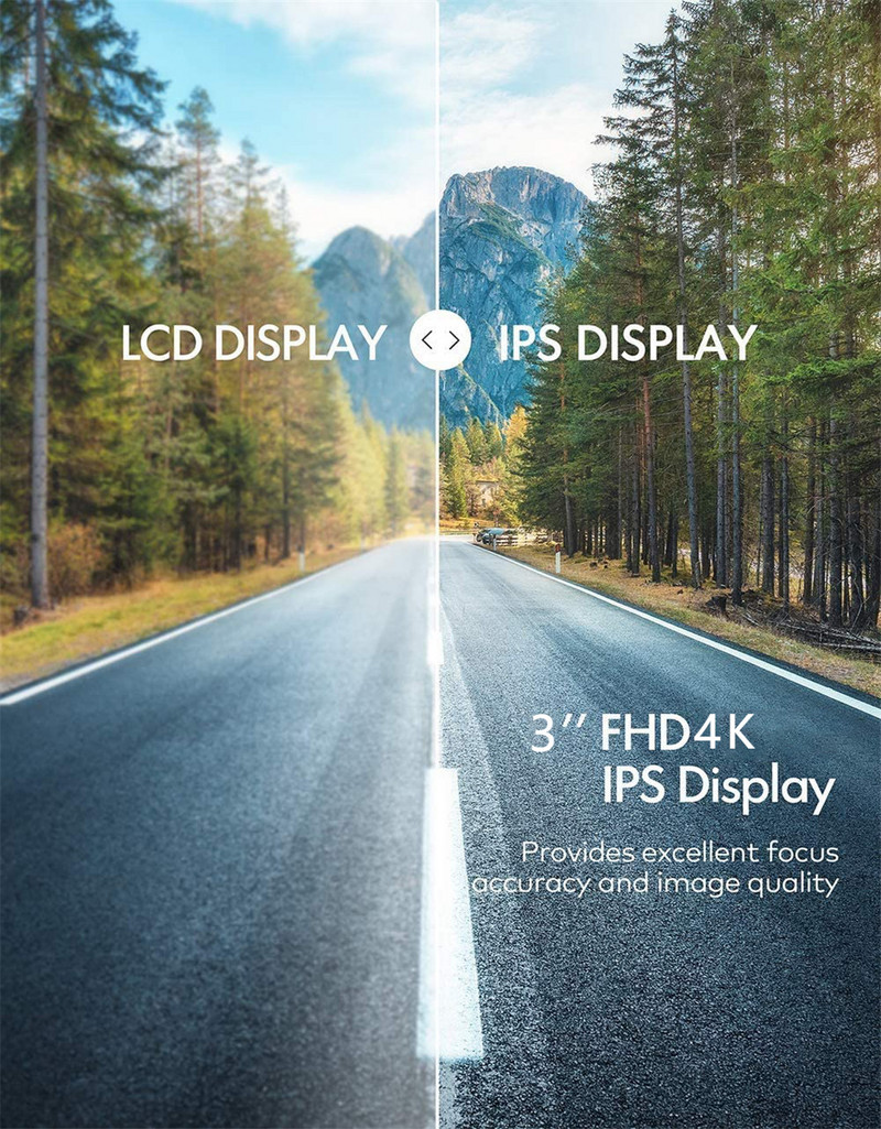 DVR auto de 3,16 inci 4K UHD 3840*2160P Cameră de bord WIFI GPS Monitor parc Sony IMX415 Senzor 1080P Cameră auto Înregistrare cu vedere nocturnă