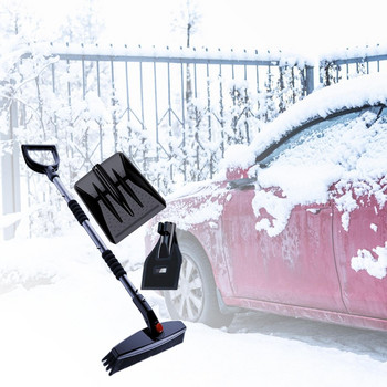 Мултифункционален зимен инструмент за снегопочистване Найлонова четка Противоплъзгаща гъба Grip° Въртяща се глава Разглобяем дизайн за превозни средства