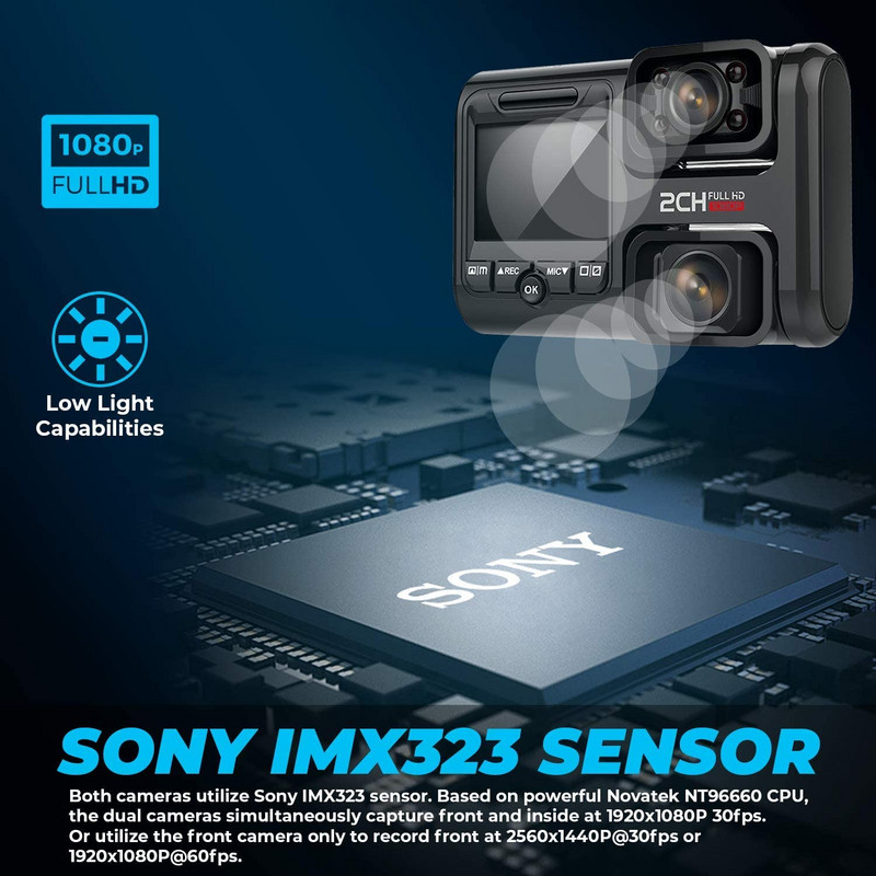 4K + 1080P Cam-uri anti-coliziune duble în față și în mașină Senzor infraroșu WiFi + vedere nocturnă + WDR GPS Taxi înregistrare video auto