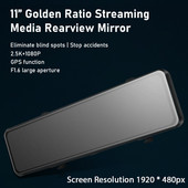 Jansite 11 collu 2K automašīnas paneļu kamera priekšējā aizmugurējā kamera 1440P DVR detektors ierakstītājs 24h stāvvietas monitors GPS izsekošana 2,5K