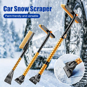 Aspligo Car Snow Brush Extendable Φτυάρι καθαρισμού χιονιού Brush Scraper σε τζάμια πάγου αυτοκινήτου Εργαλείο αφαίρεσης καθαρισμού χιονιού παρμπρίζ