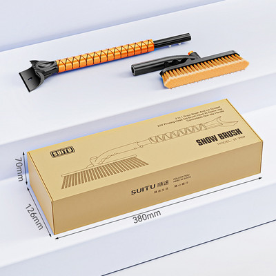 Aspligo Car Snow Brush Extendable Φτυάρι καθαρισμού χιονιού Brush Scraper σε τζάμια πάγου αυτοκινήτου Εργαλείο αφαίρεσης καθαρισμού χιονιού παρμπρίζ