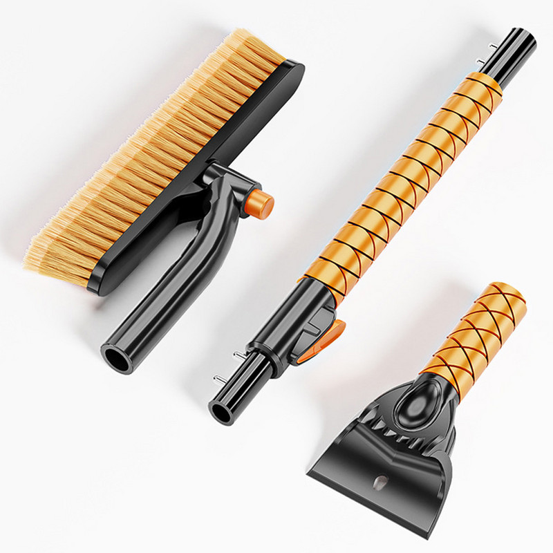 Aspligo Car Snow Brush Extendable Φτυάρι καθαρισμού χιονιού Brush Scraper σε τζάμια πάγου αυτοκινήτου Εργαλείο αφαίρεσης καθαρισμού χιονιού παρμπρίζ