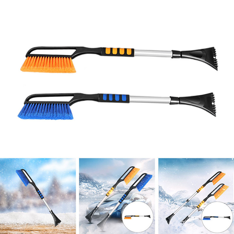 Automašīnu tīrīšanas birste Ledus skrāpis Noņemama sniega lāpstas birste Putekļu noņemšana Birste Auto Vējstikls Izvelkamais sniega birstes putu rokturis