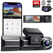 3 Κανάλια 4K+1080P+1080P Εμπρός και πίσω Τρεις κάμερες Εγγραφή βίντεο 3 ιντσών GPS/WiFi Dash Cam Υπέρυθρη νυχτερινή όραση 24ωρη στάθμευση