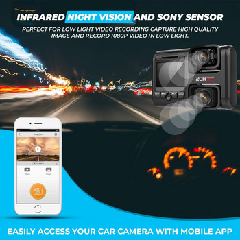Двойна камера за табло за предна и задна част на таксиметров автомобил Novatek 4K HD видеорекордер за кола ADAS WiFi GPS Sony инфрачервен сензор за нощно виждане