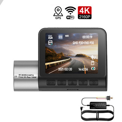 2 inch 4K Driving Recorder 2160P+1080P Cameră duală Sprint Camera GPS Tracker WiFi Dash Cam Parcare 24H Cameră cu vedere nocturnă DVR auto