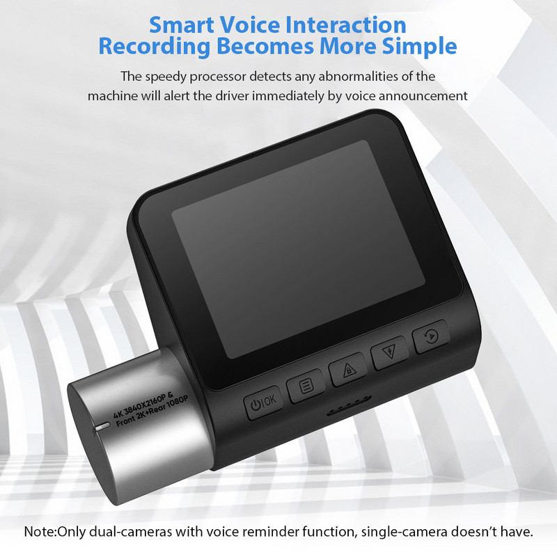 2 inch 4K Driving Recorder 2160P+1080P Cameră duală Sprint Camera GPS Tracker WiFi Dash Cam Parcare 24H Cameră cu vedere nocturnă DVR auto