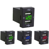 2.1A Dual USB auto utičnica punjač 12-24V promotivni LED USB auto adapter punjač za Toyotu za mobitel auto punjač D5