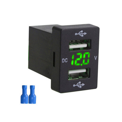 2.1A Dual USB auto utičnica punjač 12-24V promotivni LED USB auto adapter punjač za Toyotu za mobitel auto punjač D5