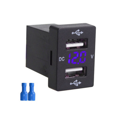 2.1A Dual USB auto utičnica punjač 12-24V promotivni LED USB auto adapter punjač za Toyotu za mobitel auto punjač D5