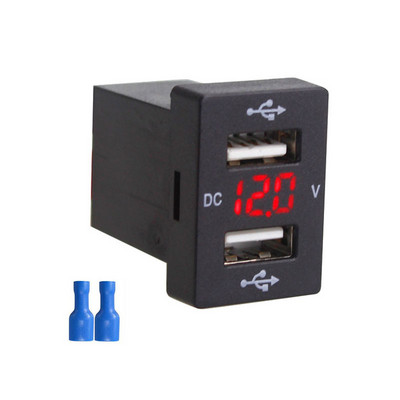 2.1A Dual USB auto utičnica punjač 12-24V promotivni LED USB auto adapter punjač za Toyotu za mobitel auto punjač D5