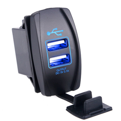 Încărcător de mașină universal dublu USB 12v Nou 3.1A 4.2A 2 porturi Adaptor mini încărcător auto pentru mașină motocicletă rezistent la apă pentru telefon