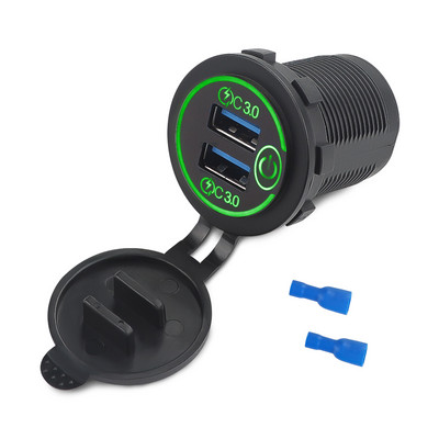 Încărcător de mașină universal dublu USB 12v Nou 3.1A 4.2A 2 porturi Adaptor mini încărcător auto pentru mașină motocicletă rezistent la apă pentru telefon