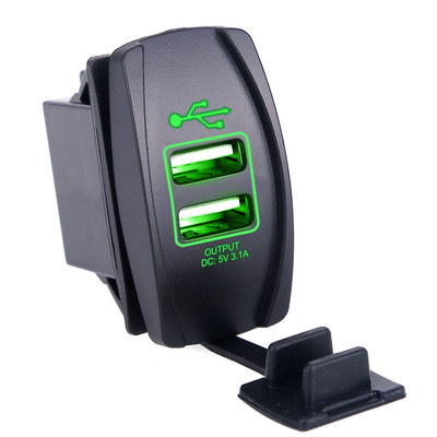 Încărcător de mașină universal dublu USB 12v Nou 3.1A 4.2A 2 porturi Adaptor mini încărcător auto pentru mașină motocicletă rezistent la apă pentru telefon