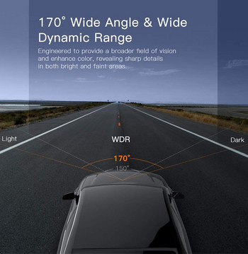 Κάμερα Dash 3 ιντσών 1080P με διπλό φακό DVR αυτοκινήτου Ενσωματωμένο WiFi GPS Recorder Dashcam 170° Wide Angle Loop Εγγραφή 24ωρη οθόνη στάθμευσης