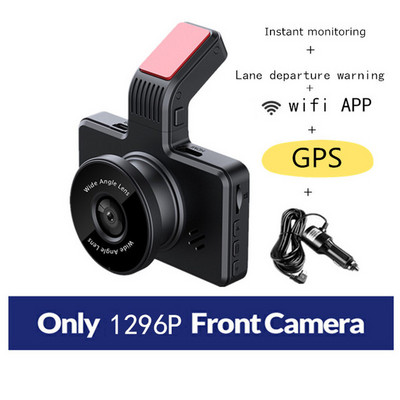 Cameră de bord de 3 inchi 1080P cu lentile duble DVR pentru mașină Înregistrare GPS WiFi încorporat Cameră de bord Înregistrare în buclă cu unghi larg de 170° Monitor de parcare 24 de ore