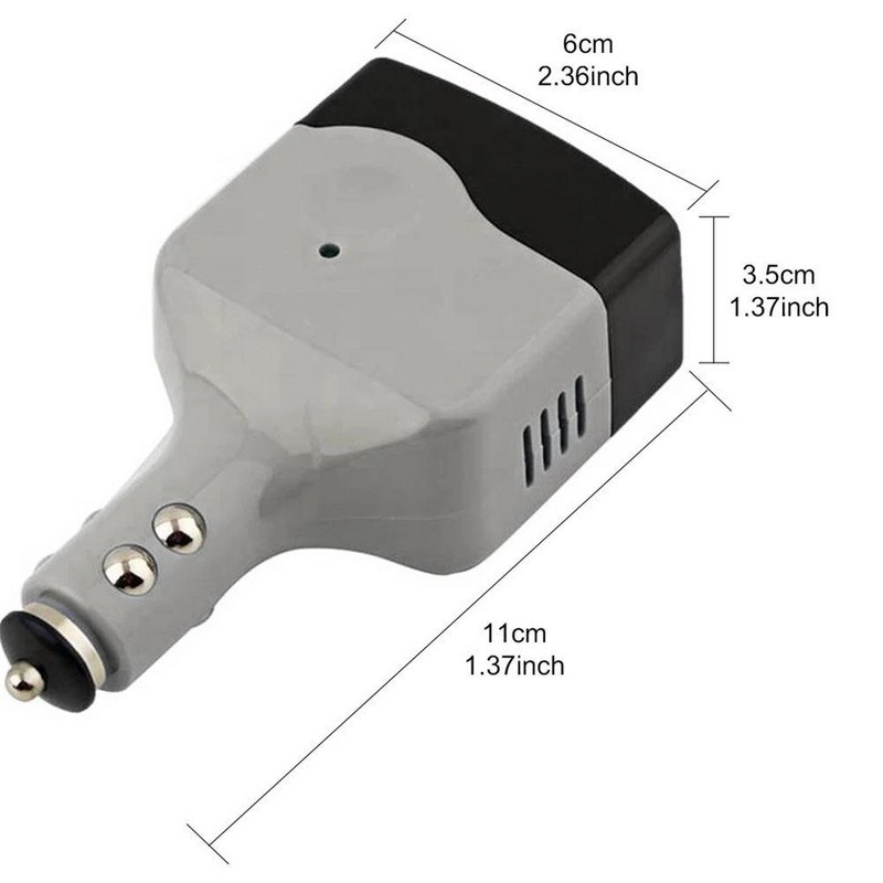 Nuo 12V/24V iki 220v Automobilinis mobilusis maitinimo keitiklio adapteris USB automobilinis maitinimo keitiklis įkroviklis, naudojamas visiems mobiliesiems telefonams universalus
