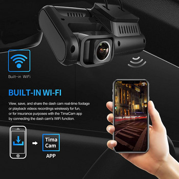 Κάμερα 4K Dash Cam Sprint Ultra HD 1080P με διπλό φακό DVR αυτοκινήτου Ενσωματωμένη κάμερα αισθητήρα εικόνας Sony Κάμερα GPS WIFI ADAS Οθόνη νυχτερινής όρασης