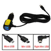 5 V 3,5 A kaks mini-USB-porti armatuurkaamera auto sigaretiadapter süütekaabli pistikupesa laadija DVR-i sõiduki laadimiseks 3,5 meetriga