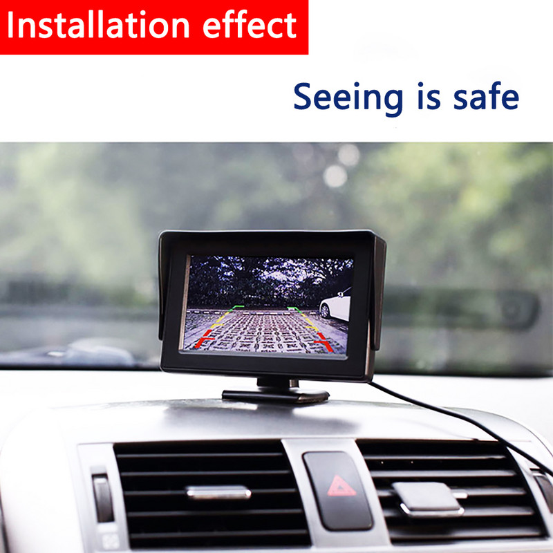 Imagine inversă HD 12V ușor de instalat Evitați cablul rupt Viziunea nocturnă Cameră cu monitor cu afișaj invers