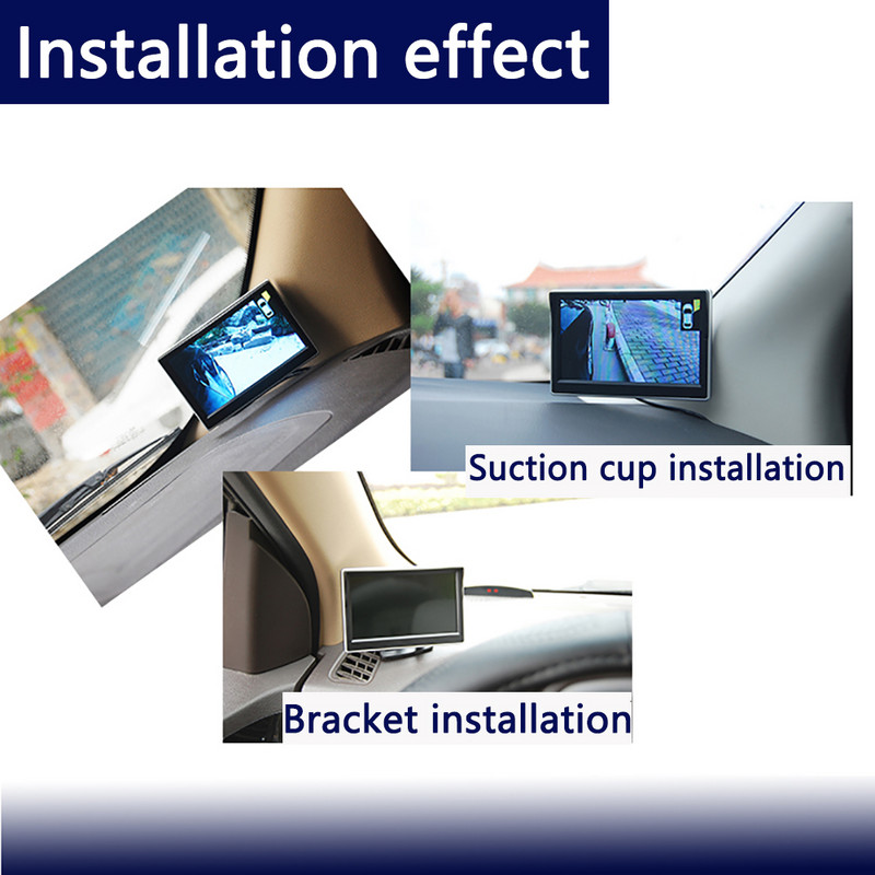 Imagine inversă HD 12V ușor de instalat Evitați cablul rupt Viziunea nocturnă Cameră cu monitor cu afișaj invers