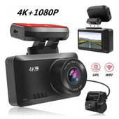 Νέο WiFi GPS Ultra HD Real 4K 3840*2160P Dual Lens Εγγραφή οδήγησης αυτοκινήτου DVR κάμερα χειρονομία Φωτογραφία IMX 335