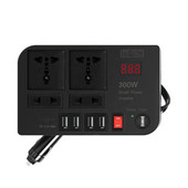 Μετατροπέας αυτοκινήτου 300W Μετατροπέας ισχύος DC 12V σε 220V 4 θύρες USB Πρίζες Προσαρμογείς Αυτοκίνητα Μετατροπείς Ανταλλακτικά Αξεσουάρ