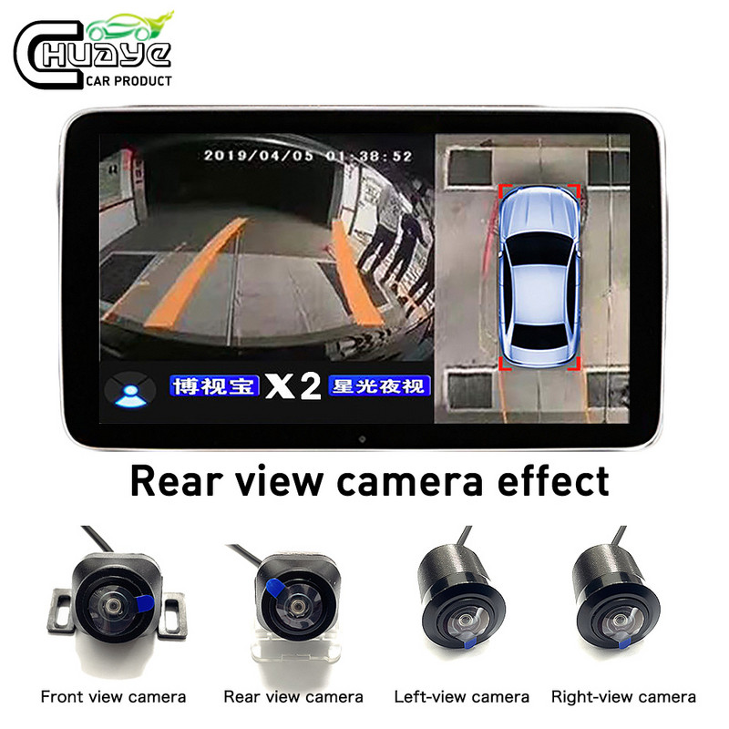 ΝΕΟ Car 2D HD Surround View System Monitoring 360 Degree Driving Bird View Panorama Κάμερες αυτοκινήτου Συσκευή εγγραφής DVR 4-CH με αισθητήρα G