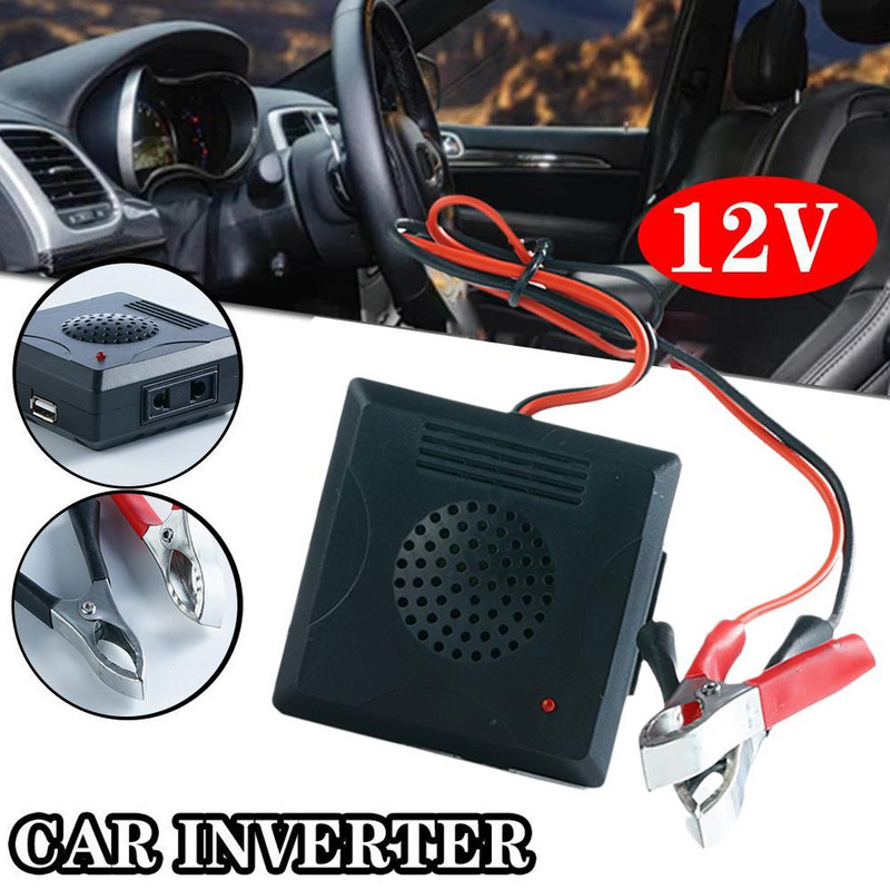 180W DC 12V AC 220V Automobilinis grynos sinusinės bangos keitiklis Maitinimas USB mobiliojo telefono įkrovimo keitikliai Konvertuoti dažnio keitiklis