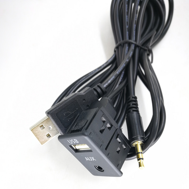 Biurlink 100cm Car Boat DIY Flush Mount Jack USB Γυναικείο σε Αρσενικό Καλώδιο επέκτασης Διπλή φόρτιση USB για κινητό τηλέφωνο iPhone Android