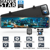 12-tolline tahavaatepeegli auto-DVR 4K 3840*2160P puuteekraaniga videosalvesti Sony IMX415 GPS-i öönägemise tagurduskaameraga