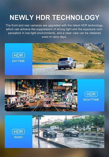 Καθρέφτης 12 ιντσών οπισθοπορείας αυτοκινήτου DVR 4K 3840*2160P Εγγραφή βίντεο με οθόνη αφής Sony IMX415 με GPS Night Vision Reversing Dash Cam