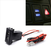 Încărcător de mașină dublu USB 2.1A Priză adaptor basculant pentru VW Transport T4 Priză încorporată Panou comutator