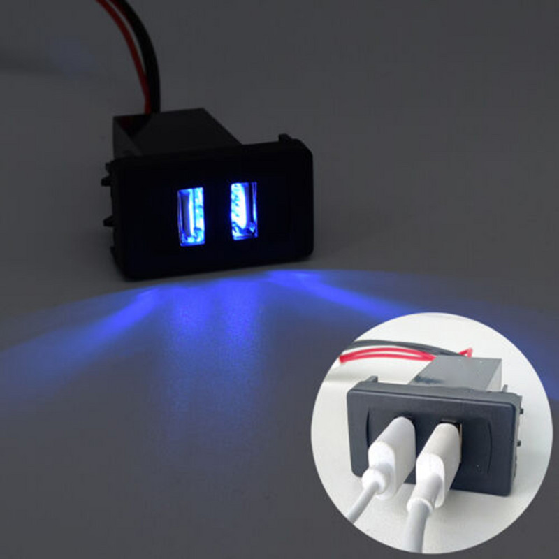 Încărcător de mașină dublu USB 2.1A Priză adaptor basculant pentru VW Transport T4 Priză încorporată Panou comutator