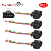 4x uždegimo ritės jungties laido kištukas, skirtas VW Passat Jetta Golf Beetle Tiguan Audi A3 A4 A5 A6 A8 Q5 Q7 R8 S4 TT 1J0973724