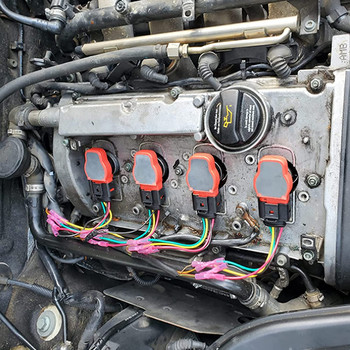 4x конектор за запалителна бобина щепсел за кабелен сноп за VW Passat Jetta Golf Beetle Tiguan Audi A3 A4 A5 A6 A8 Q5 Q7 R8 S4 TT 1J0973724