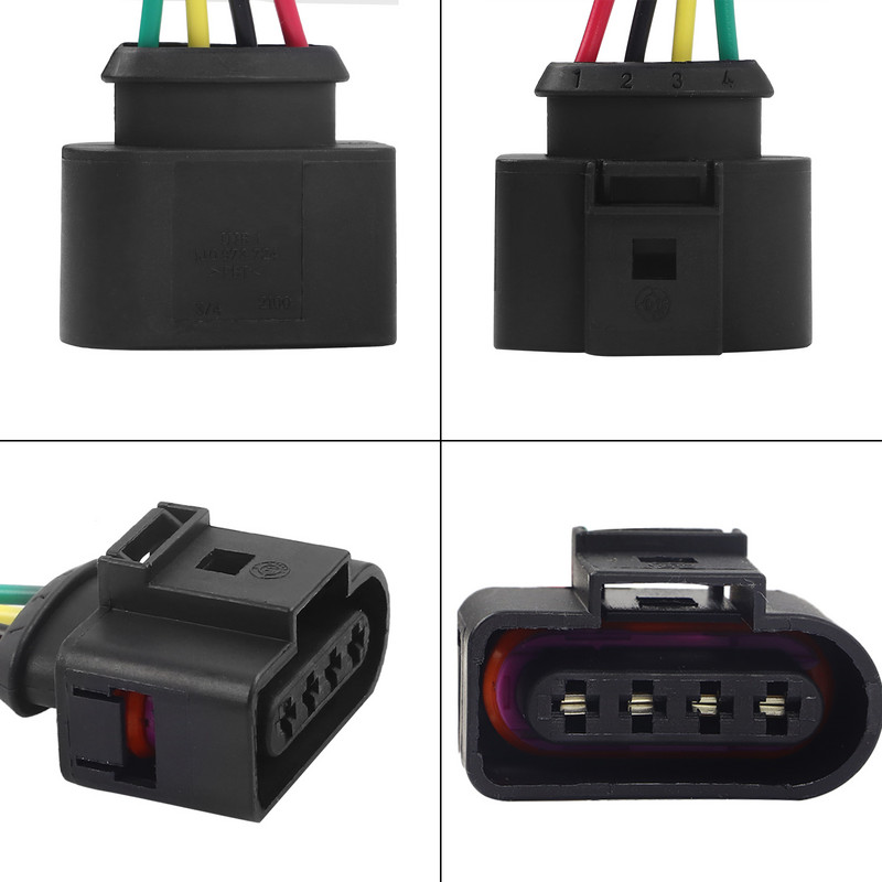 4x uždegimo ritės jungties laido kištukas, skirtas VW Passat Jetta Golf Beetle Tiguan Audi A3 A4 A5 A6 A8 Q5 Q7 R8 S4 TT 1J0973724
