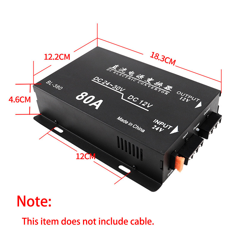 24 V redutseerija muundur Suure võimsusega trafo DC 24 V kuni alalisvoolu 12 V inverter 80 A 60 A paadiga veoautole auto heli külmik