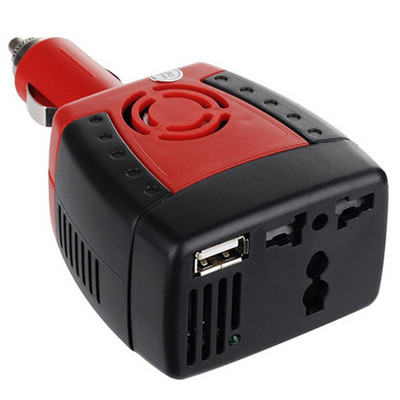 150 W auto toiteinverter DC 12 V kuni AC 220 V USB 5 V automaatse laadija adapter sülearvuti jaoks