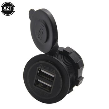 Auto Car-Styling Vehicle Charger 5V 4.2A Διπλή υποδοχή φόρτισης USB Πρίζα ρεύματος προσαρμογέα για μοτοσικλέτα 12V 24V LED αυτοκινήτου